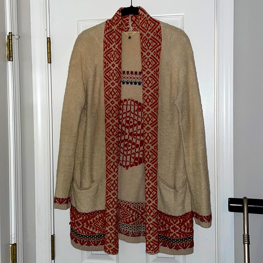 Lucky Brand Embroidered Cardigan Sweater